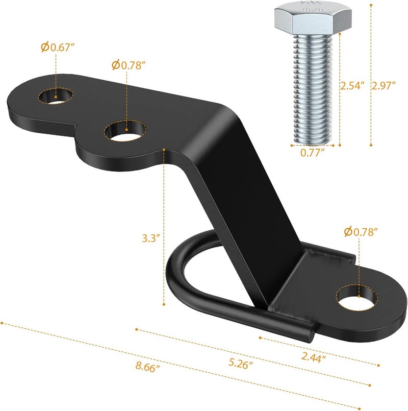 Eapele ATV/UTV Three-Way Hitch, Heavy Duty Universal ATV Hitch Attachments, 3000lbs Maximum Load - Image 2